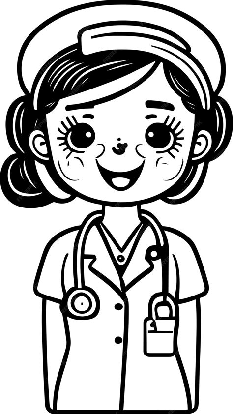 nurse clipart black and white